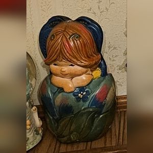 Vintage butterfly girl figurine